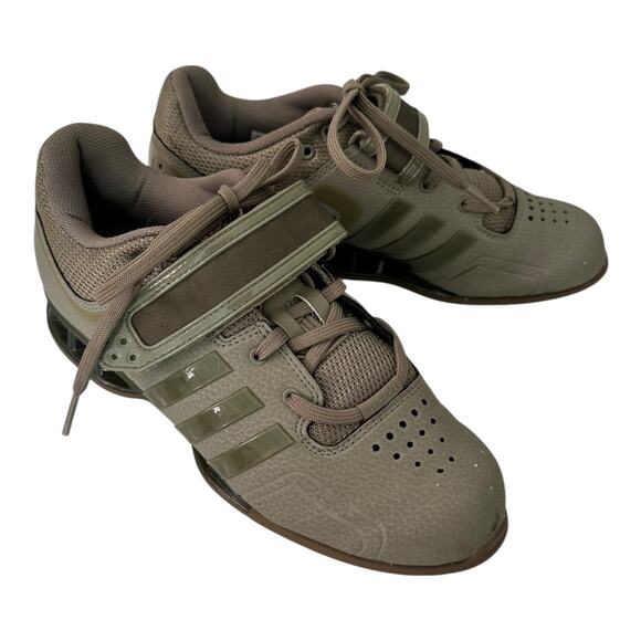 Adidas AdiPower Weightlifting Shoe Mens Sz 6 Army Military Cargo Green Gum Steel - Picture 10 of 10